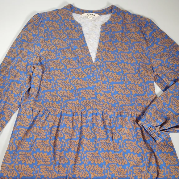 Boden Naomi Relaxed Jersey Dress Gingerbread, Dandelion Sprig 14 - Picture 6 of 13